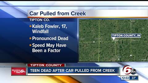 17-year-old killed after vehicle crashes into Tipton County creek