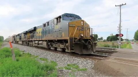 CSX Q332 Autorack/Manifest Mixed Freight Train from Sterling, Ohio May 22, 2021