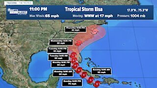 Tropical Storm Elsa continues to weaken
