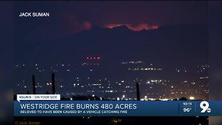 Westridge Fire in Tortolita Mountains now 480 acres