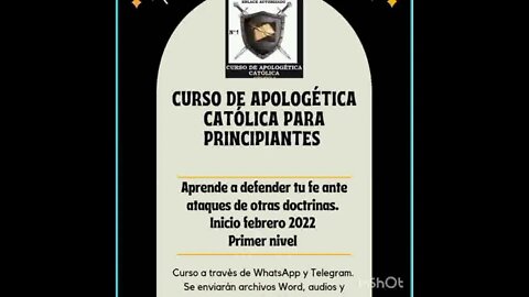 Curso de Apologética Católica supervisado por el Padre Luis Toro. Enlace en la descripción 👇👇👇