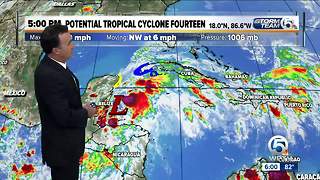 Potential Tropical Cyclone Fourteen gains strength