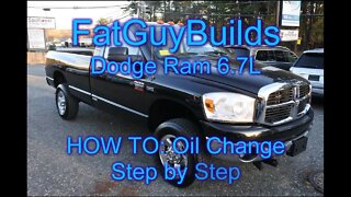 How To: Dodge Ram 6.7L Cummins Oil Change Step-by-Step Fat Guy Builds