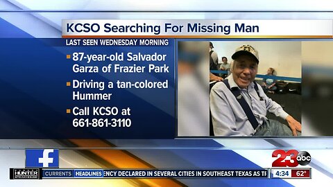 Kern County Sheriff's Office searching for missing elderly man suffering from dementia