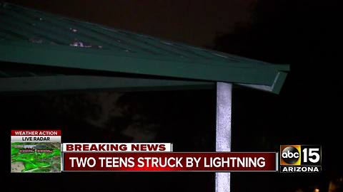 Two teens struck by lightning in El Mirage