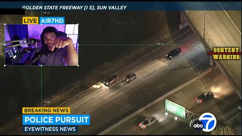 LIVE Police Chase! LAPD in pursuit of a stolen vehicle