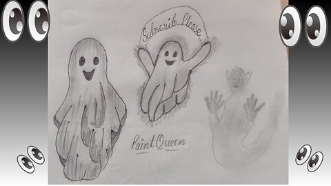 Cute Halloween🎃👻 drawings easy gost|| Horror easy drawing || Easy ghost drawing