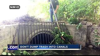 Don't dump trash into canals