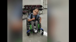 Have you seen this little boy's wheelchair?