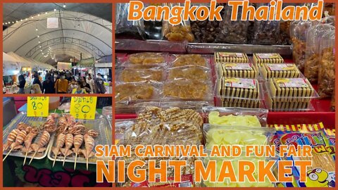 Siam Carnival Fun Fair Night Market 2022 , Rama VIII Bridge , Bangkok Thailand