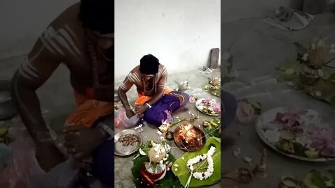 Hindu Temple Priest performing fire rituals. #shorts