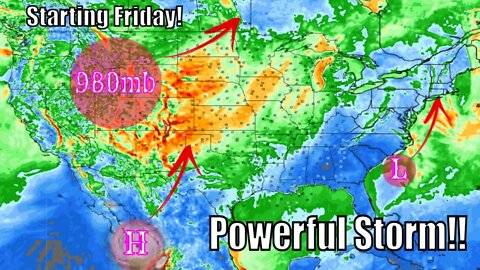 Powerful Storm Bringing Blizzards, Damaging Winds, Heavy Snow & Large Hail! - The WeatherMan Plus
