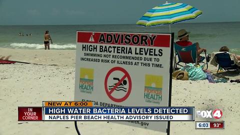 High bacteria levels detected in waters around Naples Pier
