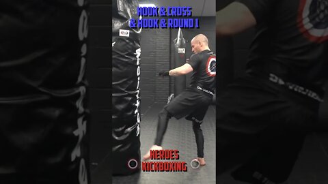 Heroes Training Center | Kickboxing "How To Double Up" Hook & Cross & Hook & Round 1 BH | #Shorts