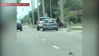 Video shows road rage incident in Sarasota, driver intentionally rams motorcyclist off road