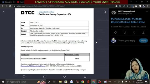 Citadel is now a member of WHAT? FICC DTCC Clearing firm / FIXED INCOME CLEARING CORPORATION 11-21