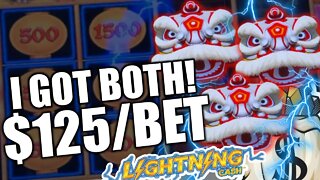 HIGH LIMIT $125 BETS! Lightning Link Happy Lantern SLOT MACHINE! Jackpot