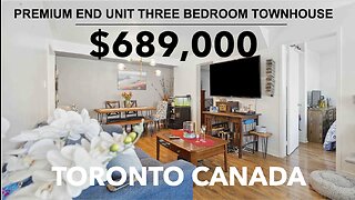 Premium end unit three bedroom townhouse for sale in Toronto. Top real estate agents in Toronto 2023