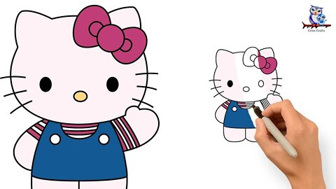 How to Draw Hello Kitty (Kitī Howaito) - Art Tutorial