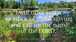 One Minute Daily Devotional -- Psalm 116:17