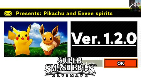 Smash Bros Ultimate - Pikachu/Eevee Partner Spirits & Update 1.2.0!