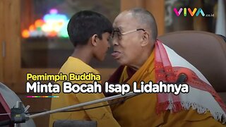 VIDEO Dalai Lama Minta Bocah Kecup dan Isap Lidah