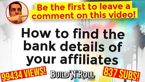 How to find the bank details of your affiliates