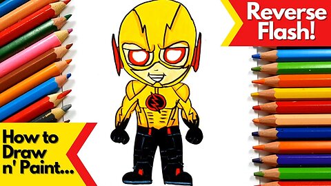 How to draw and paint Reverse Flash Step by Step