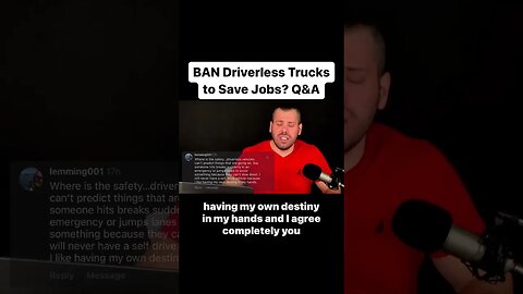 Ban Driverless Trucks to Save Jobs Part 2 #shorts