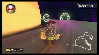 Mario Kart 8 Deluxe DLC Wave 3 Time Trials - 3DS Rainbow Road (150cc) - 1:44.740