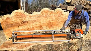 You haven't seen such slabs. Woodworking handmade