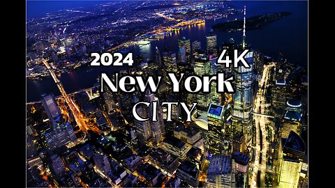 New York Drone 4K Night | NYC Drone View | Drone video