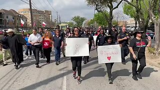 Houston, Texas: Chief Troy Finner joins the community in a "MarchOnCrime"...