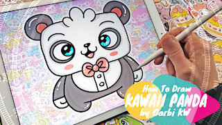 how to Draw Kawaii Panda by Garbi KW