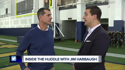 Inside the Huddle: Harbaugh discusses MSU confrontation, Paul Bunyan trophy celebration