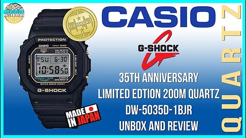 Goldigger! | Casio G-Shock 35th Anniversary L.E. 200m Quartz DW-5035D-1BJR Unbox & Review