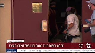 Evacuation centers helping displaced families