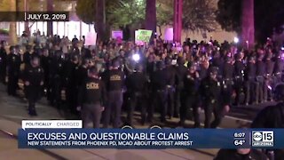 New statements from Phoenix police and MCAO about protest arrest