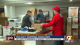 Holiday shipping deadlines