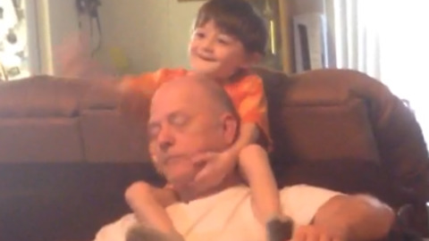 Toddler Boy Wakes Grandpa Up In The Worst Way