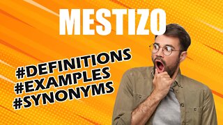 Definition and meaning of the word "mestizo"
