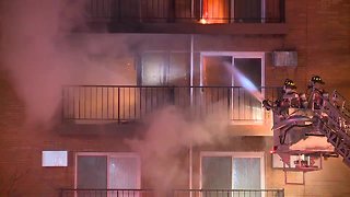 Firefighters battle apartment fire in the freezing cold in Woodmere