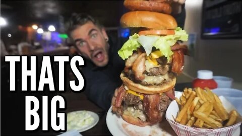 HUGE 6-PATTY CHEESEBURGER CHALLENGE IN WEST VIRGINIA | Mountain Sized Burger | Man Vs Food