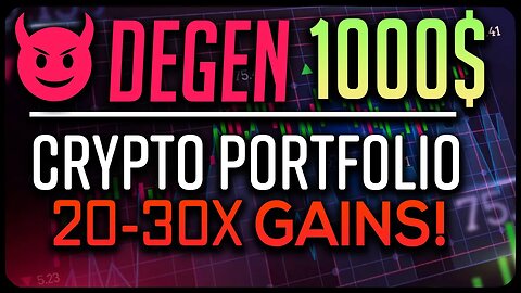 Degen Crypto Portfolio For 20-30X Gains (1,000$ Budget)