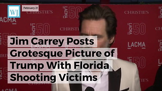 Jim Carrey Posts Grotesque Picture Of Trump With Florida Shooting Victims