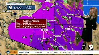 Cold air arrives in southern Arizona