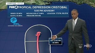 Tropical Depression Cristobal 10 PM Update 6/4/20
