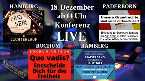 RESTREAM I Konferenzschaltung Bamberg Paderborn Bochum und Hamburg 18.12.2021