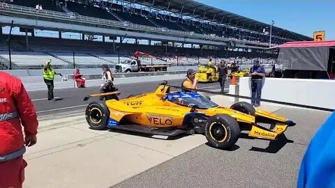 Car Coming into back to Gasoline Ally on Carb Day