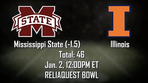 Mississippi State vs Illinois Prediction, Picks & Odds | ReliaQuest Bowl Betting Advice | Jan 2